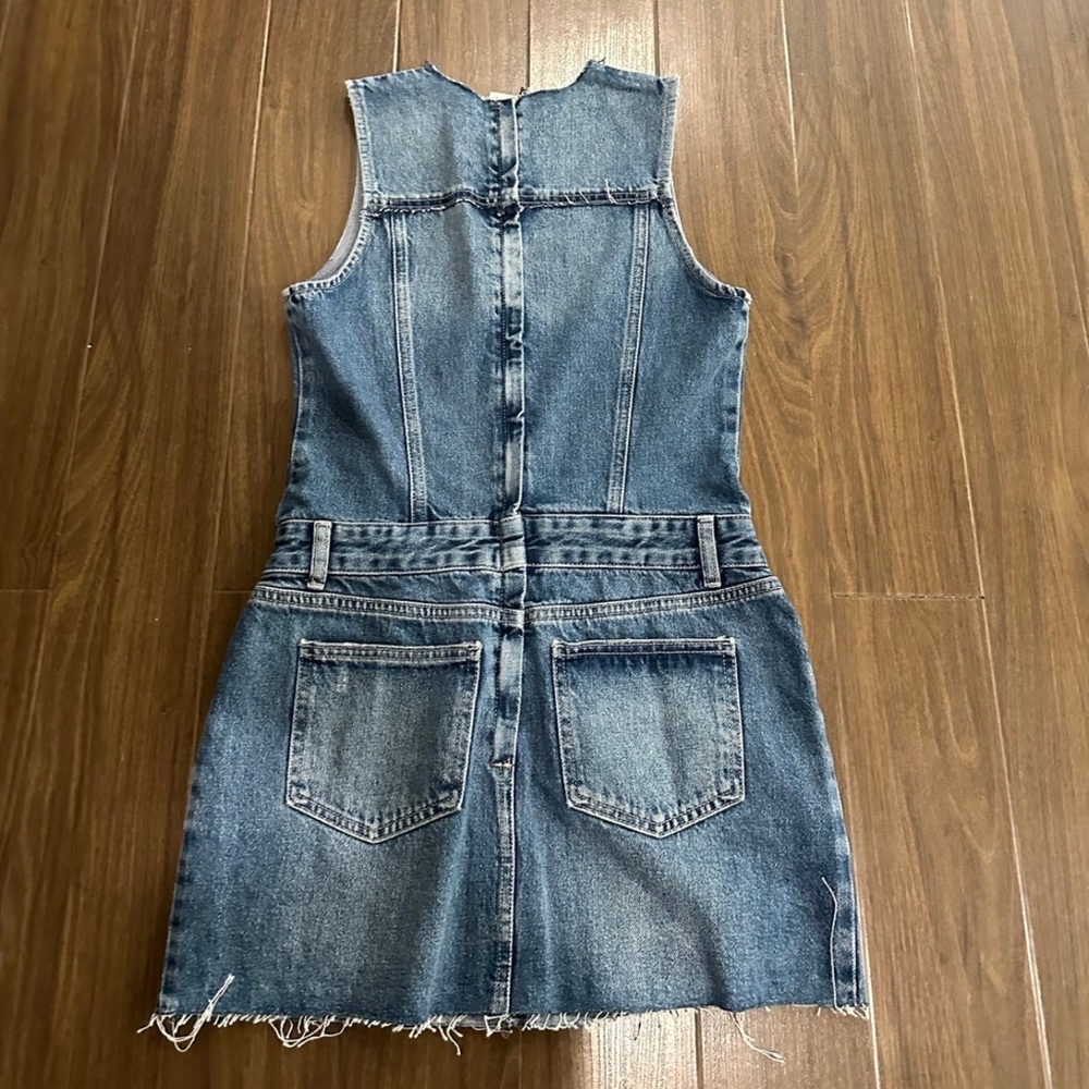 Zara Blue Denim Sleeveless Mini Dress